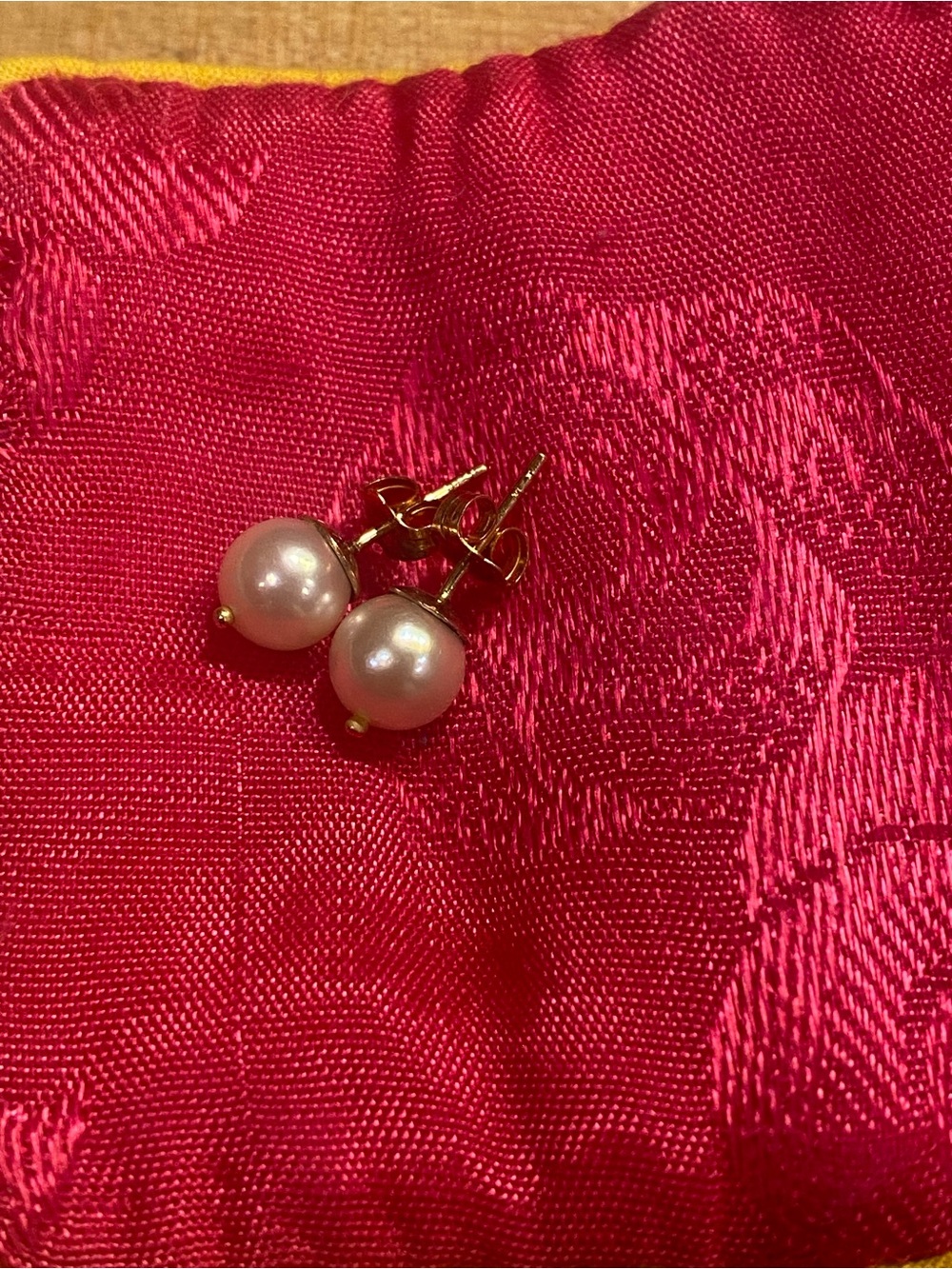 14k gold pearl earrings